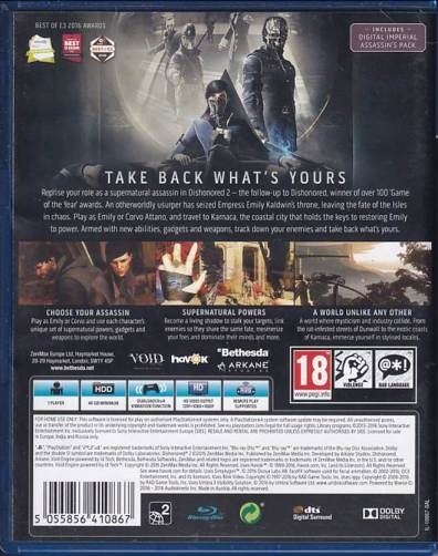 Dishonored 2 - PS4 (B Grade) (Genbrug)